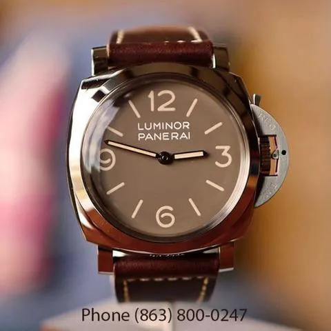 Panerai Luminor PAM663 47mm Stainless steel Brown 1