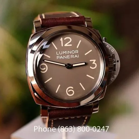 Panerai Luminor PAM663 47mm Stainless steel Brown 2