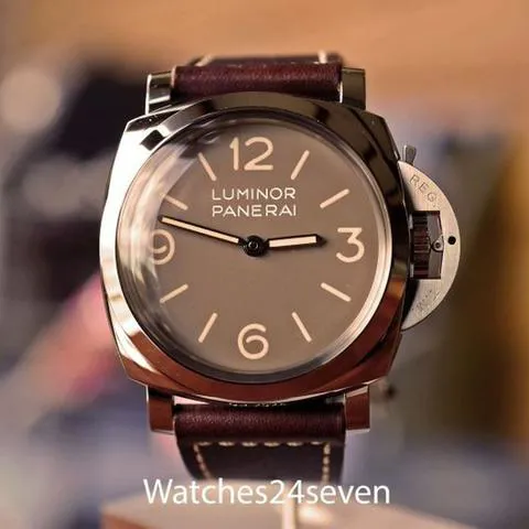 Panerai Luminor PAM663 47mm Stainless steel Brown 4