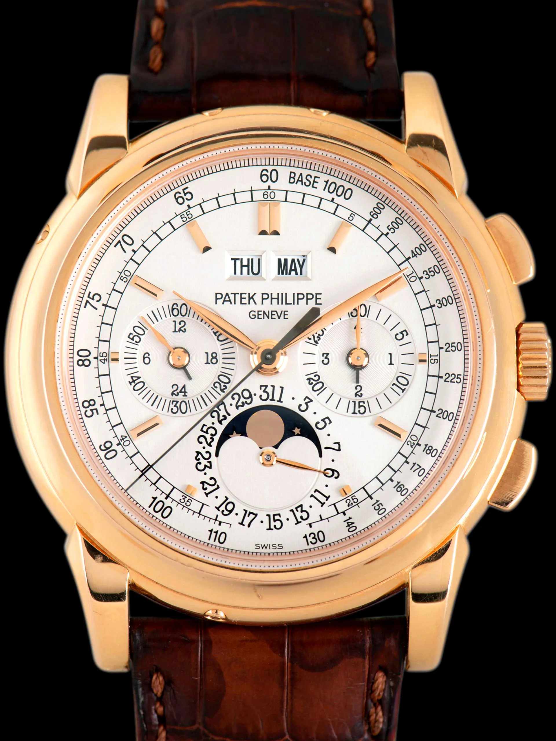 Patek Philippe Perpetual Calendar Chronograph 5970R 40mm Rose gold and 18k rose gold Silver