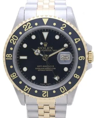 Rolex GMT-Master II 16713 40mm Yellow gold and Stainless steel Black