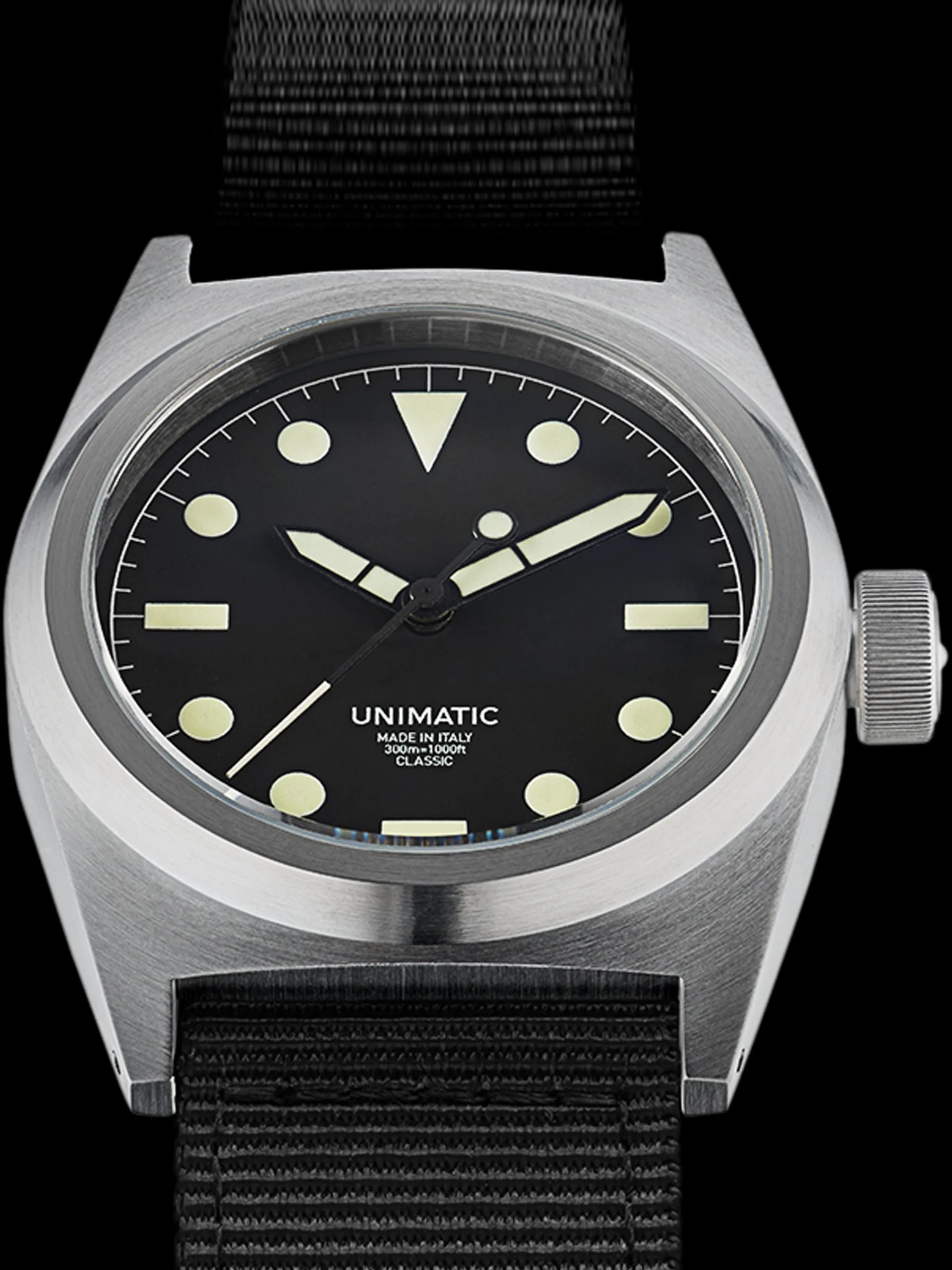 Unimatic Modello Due UC2 38mm Stainless steel Black 4