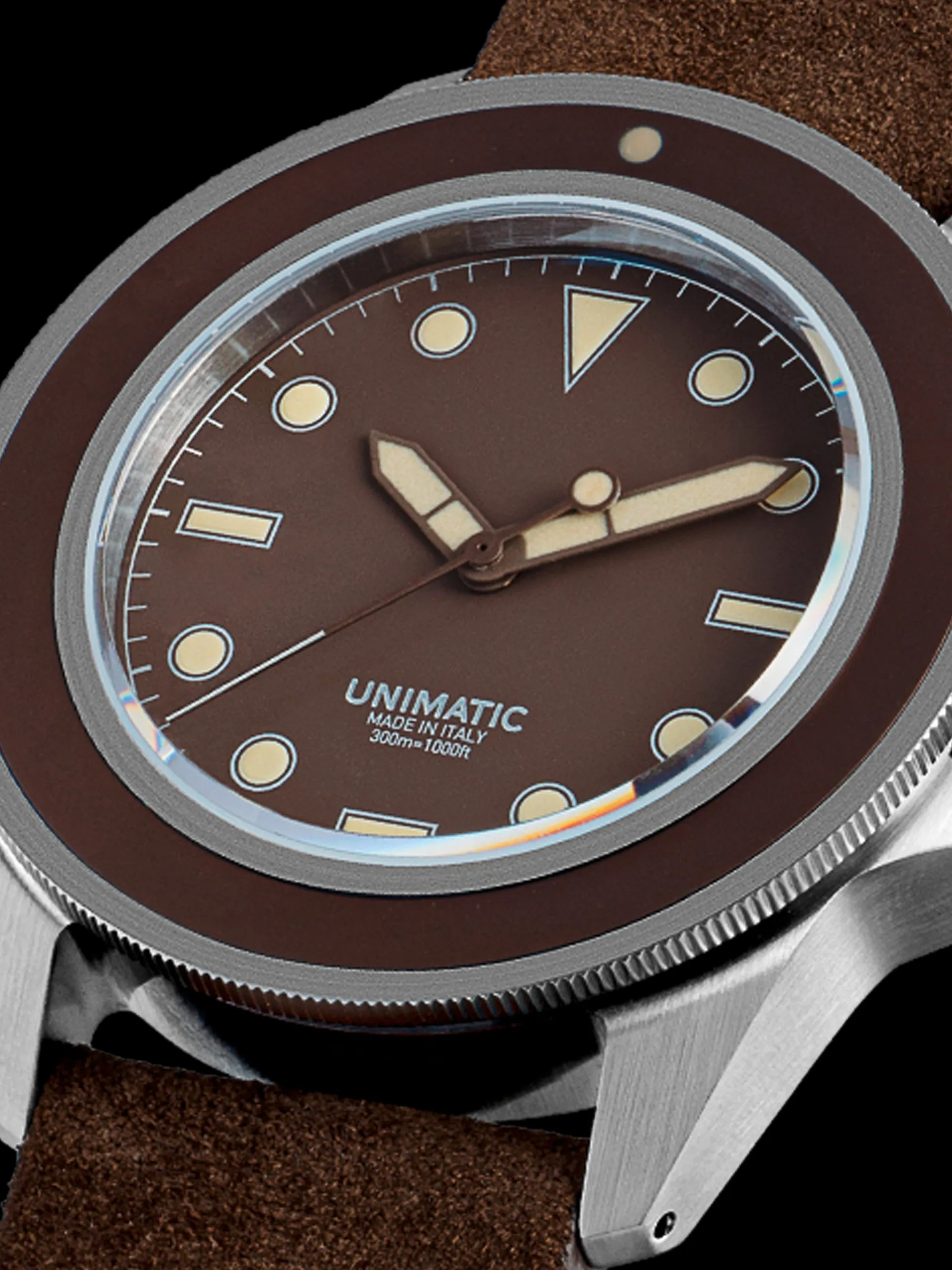 Unimatic Modello Uno U1S-MB 40mm Stainless steel Brown 1