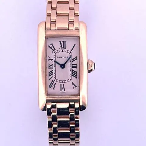 Cartier Tank Américaine 1710 19mm Yellow gold White