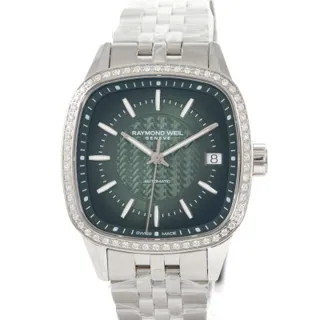 Raymond Weil Freelancer 2490-STS-52051. Stainless steel and Diamond Green