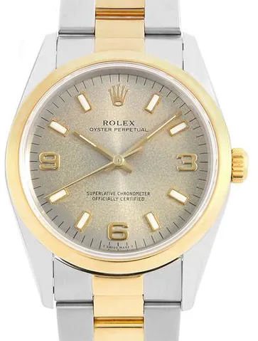 Rolex Oyster Perpetual 34 14203 34mm Gold/steel Grey