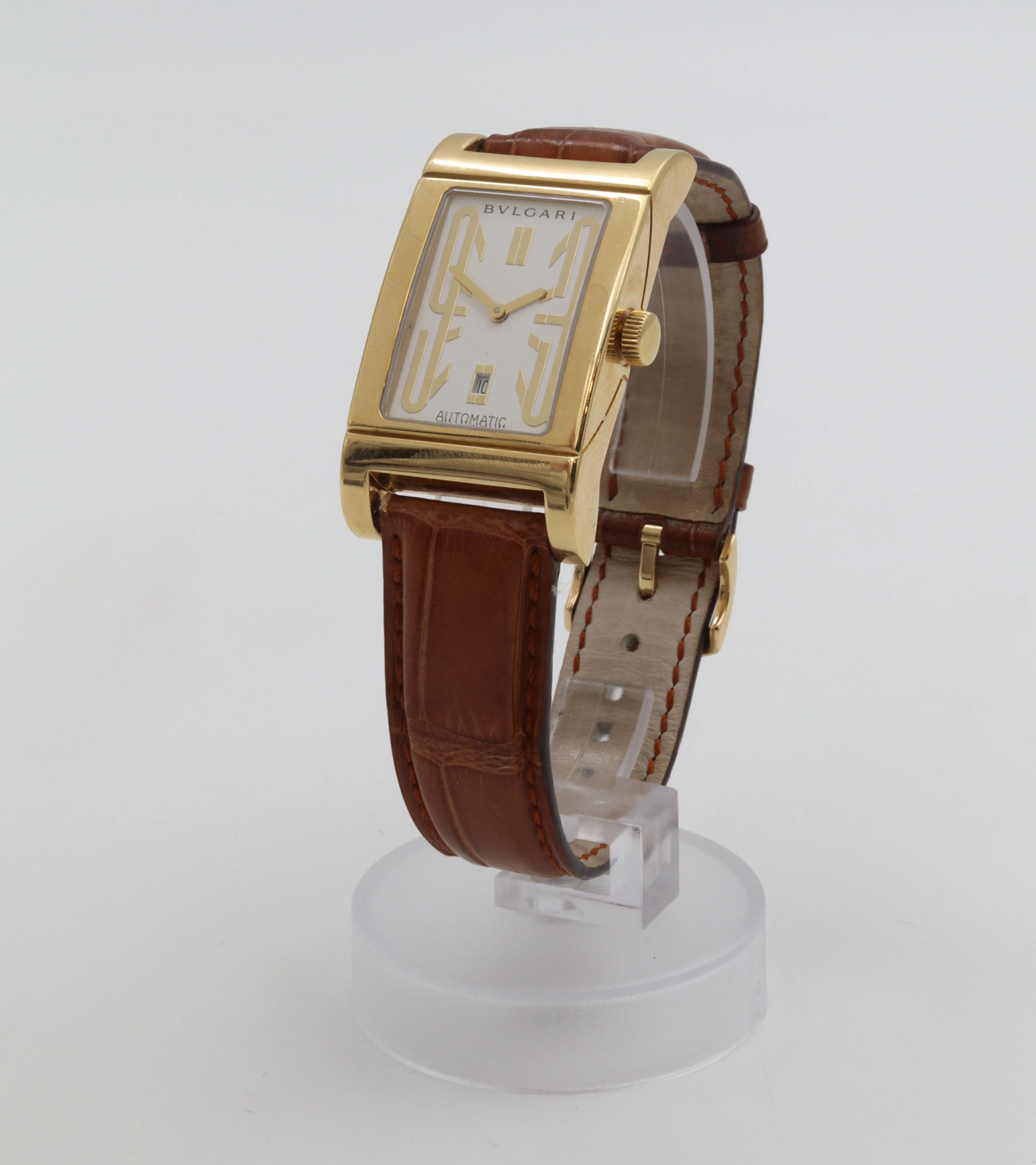 Bulgari Rettangolo RT 45 G 26mm Yellow gold White