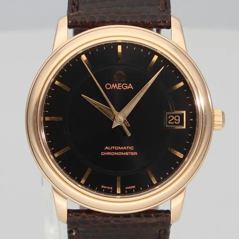 Omega De Ville 4601.54.11 34.5mm Rose gold Black 1