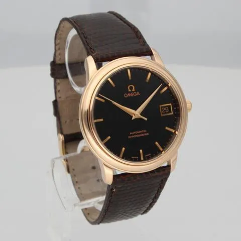 Omega De Ville 4601.54.11 34.5mm Rose gold Black 4