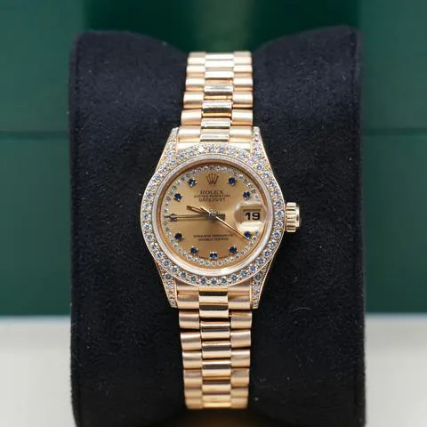 Rolex Lady-Datejust 69158 26mm Yellow gold Champagne