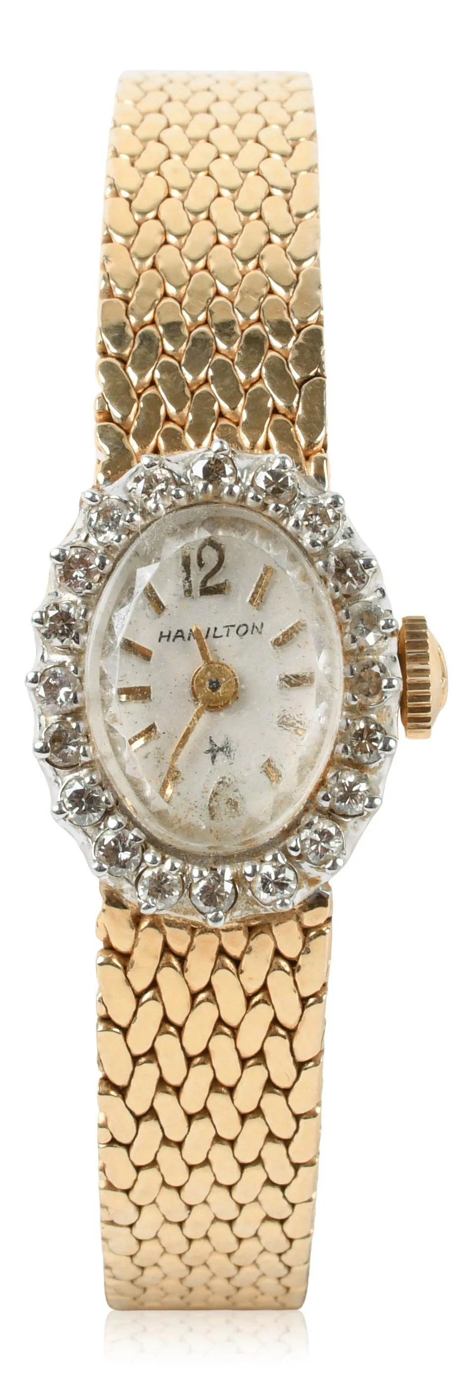 Hamilton 10.5mm Yellow gold and diamond-set White