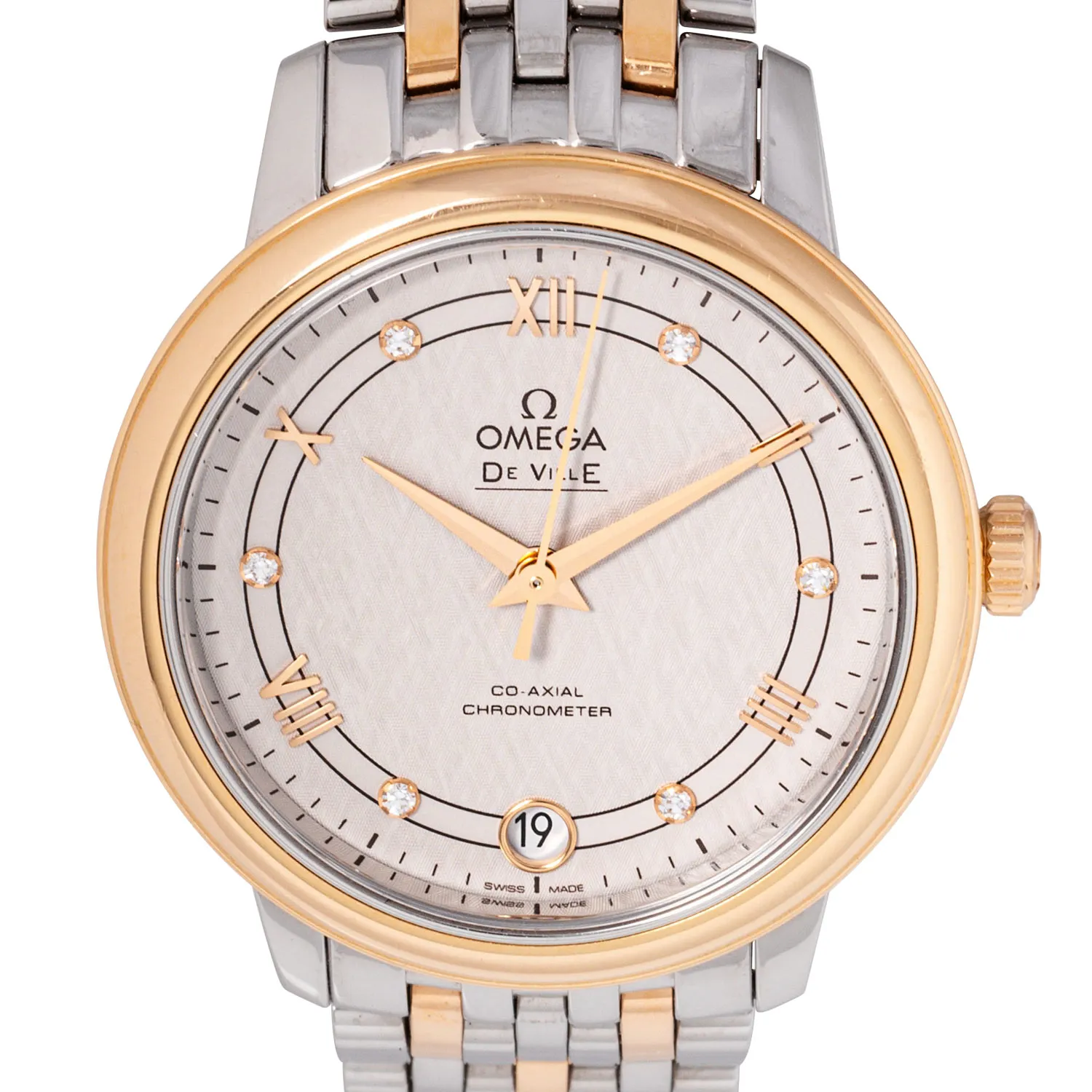 Omega De Ville 424.20.33.20.52.003 32.5mm Yellow gold and Stainless steel Silver