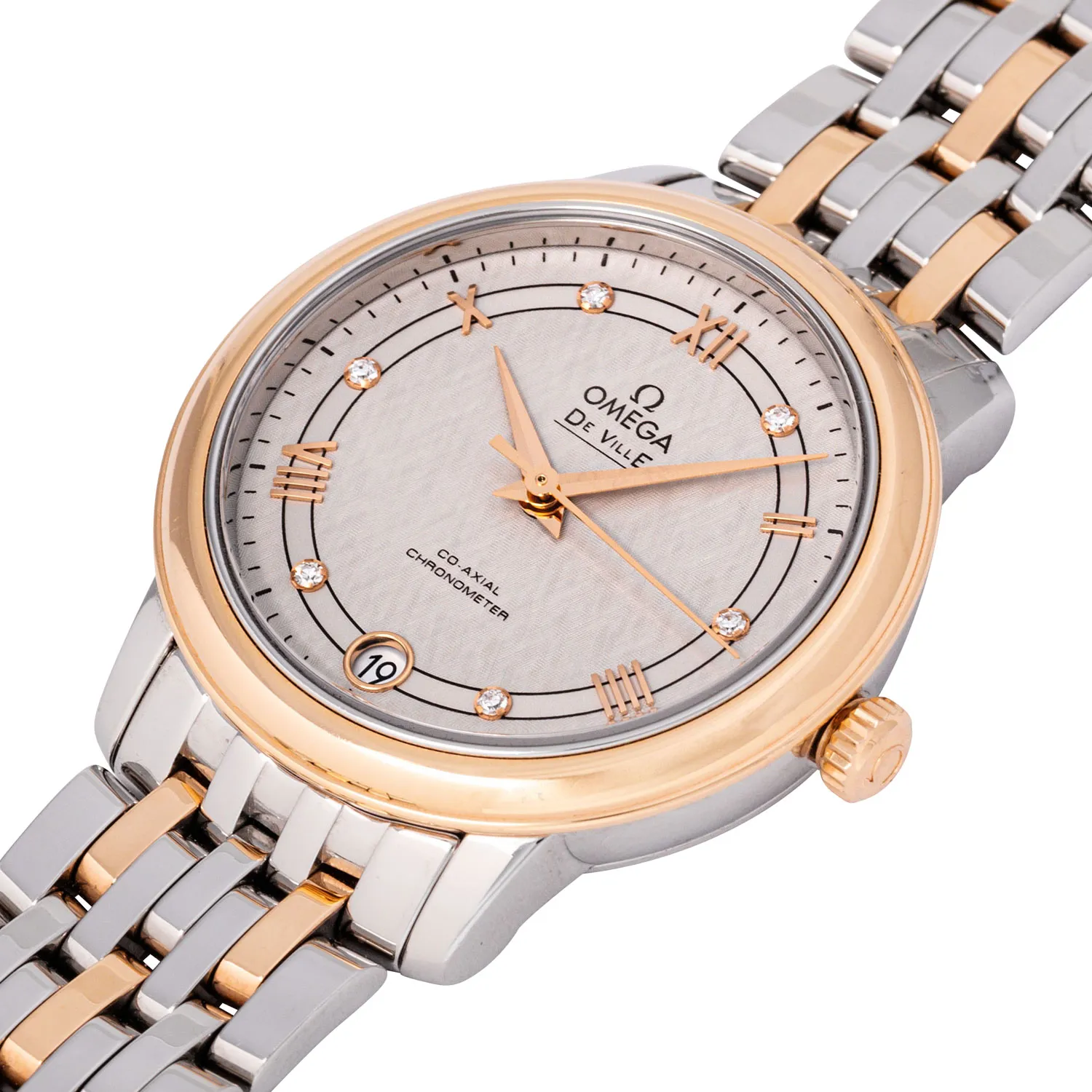 Omega De Ville 424.20.33.20.52.003 32.5mm Yellow gold and Stainless steel Silver 4