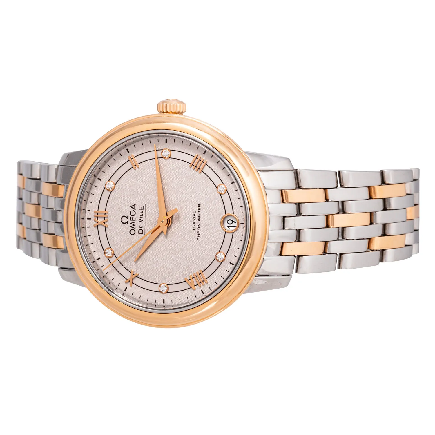 Omega De Ville 424.20.33.20.52.003 32.5mm Yellow gold and Stainless steel Silver 5