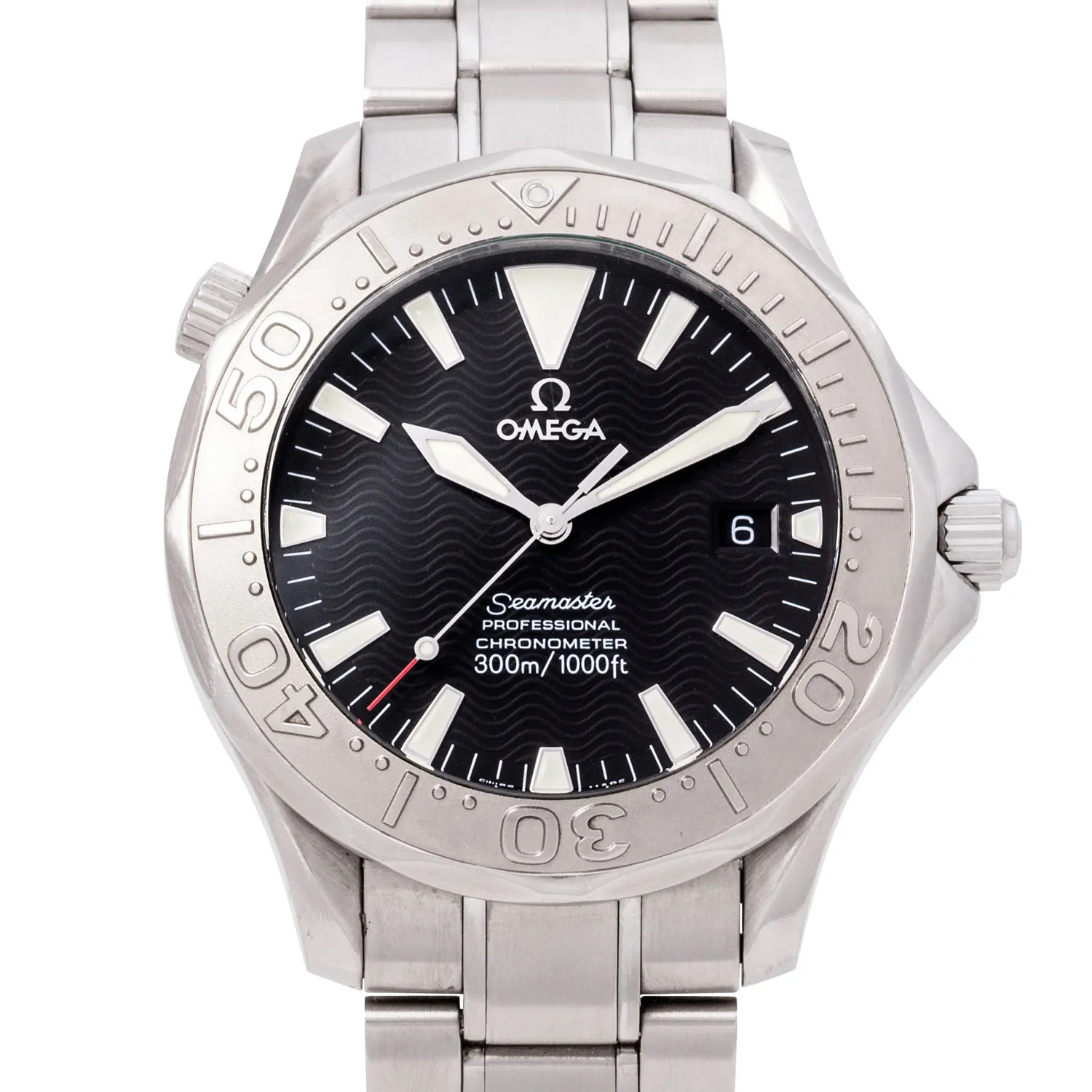 Omega Seamaster Diver 300M 25318000 41mm White gold and stainless steel Black