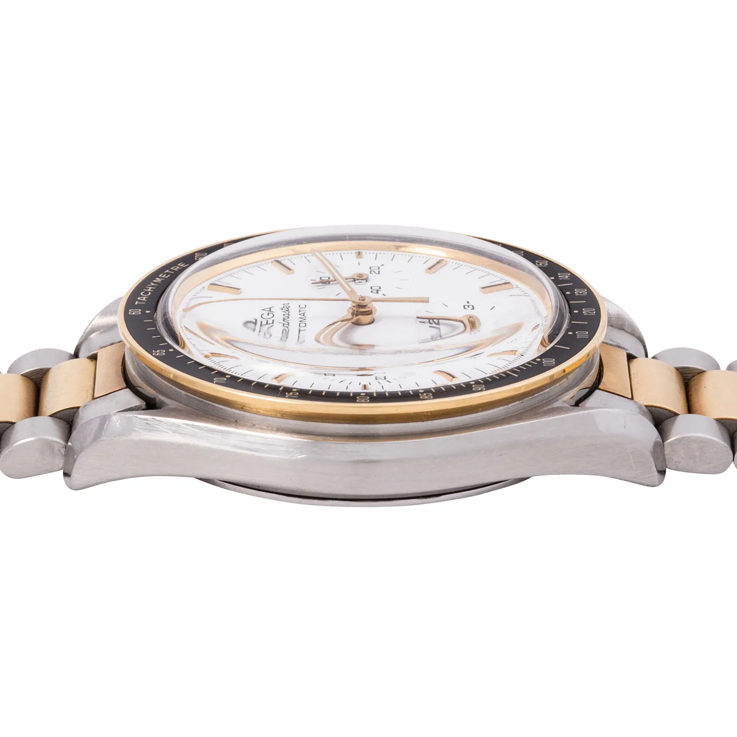 Omega Speedmaster Reduced 175.0032 39mm Yellow gold and stainless steel White 3