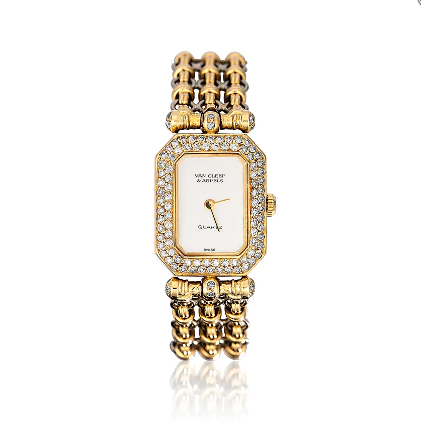 Van Cleef & Arpels 20mm Yellow gold and Diamond Silver