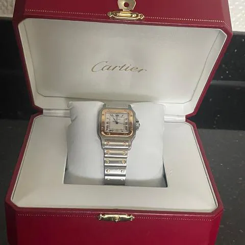 Cartier Santos 187901 29mm Yellow gold and Stainless steel White