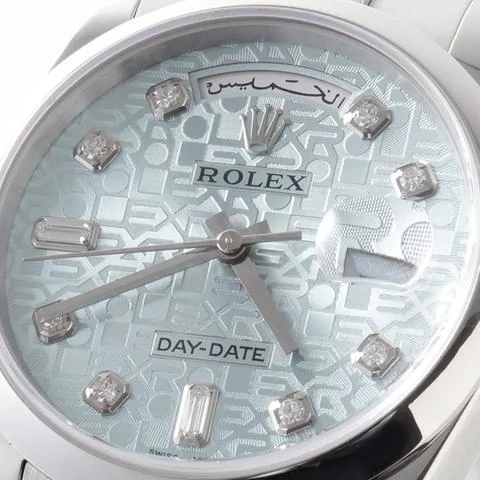 Rolex Day-Date 36 118206A 36mm Platinum Blue 5