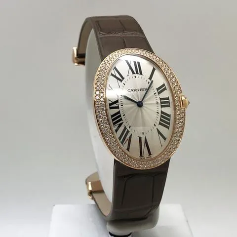 Cartier Baignoire Allongée 3033 33mm Rose gold Silver