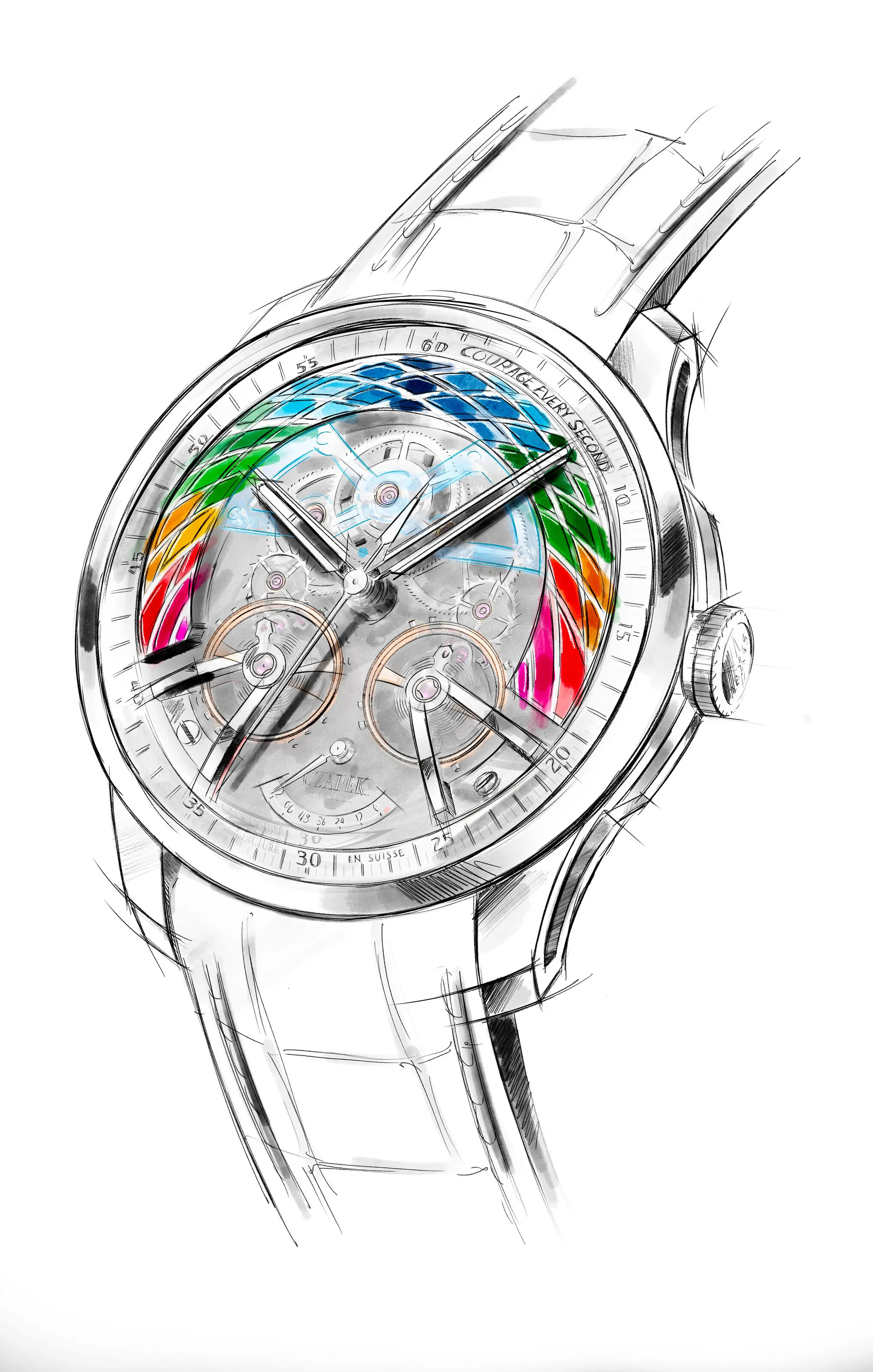 Czapek & Cie Place Vendôme Complicité  42mm Stainless steel Semi-skeletonized 3