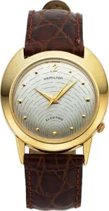 Hamilton Electric Spectra 34mm Yellow gold Silver