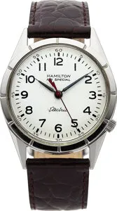 Hamilton Electric 36mm Stainless steel White