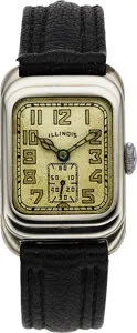 Illinois Watch Company Futura White gold Silver