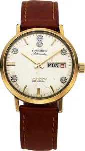 Longines Admiral 35mm Yellow gold Silver
