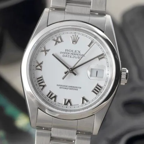 Rolex Datejust 36 16200 36mm Stainless steel White