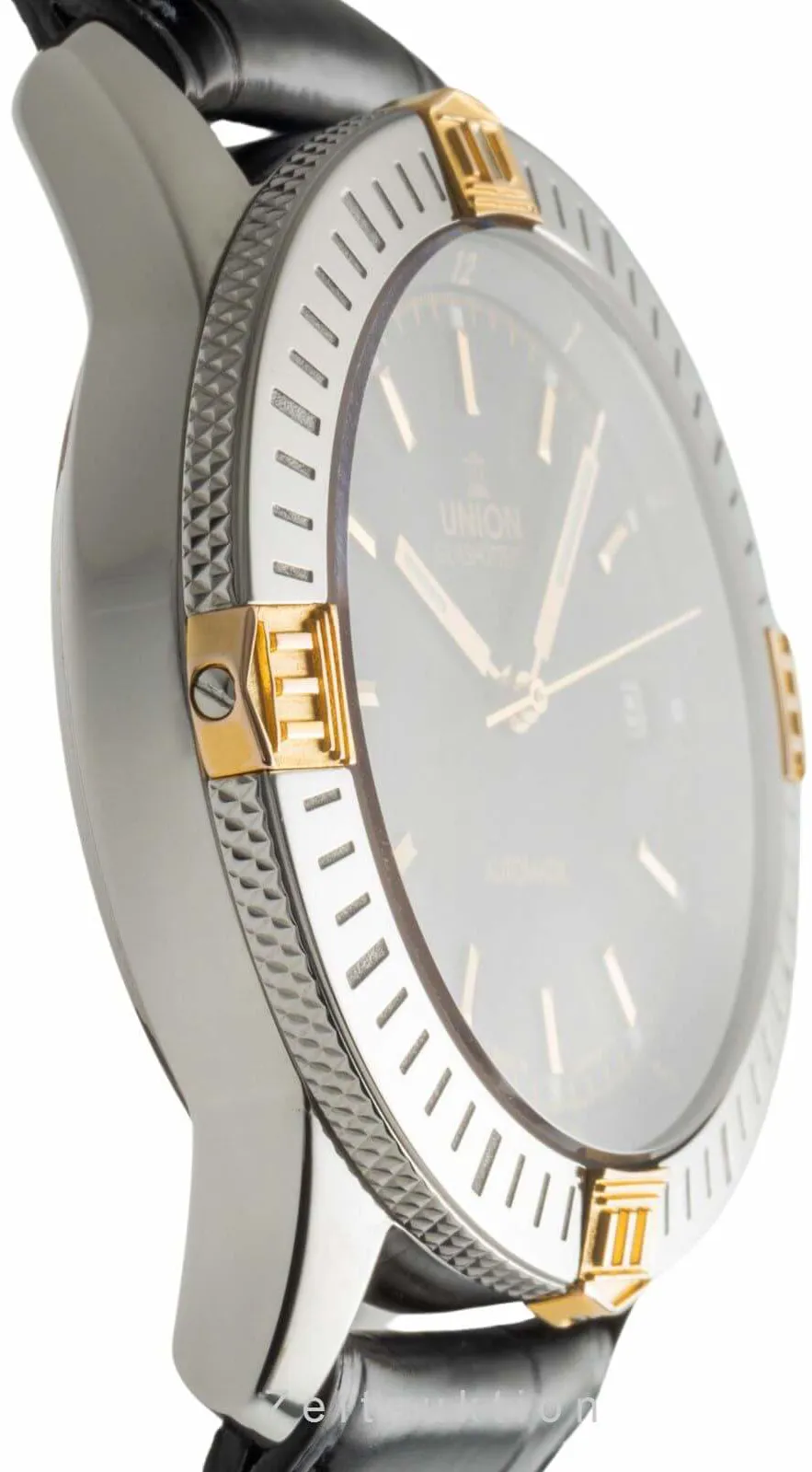 Union Glashütte Sport 26-11-14-12-10 39mm Yellow gold and Stainless steel Black 6