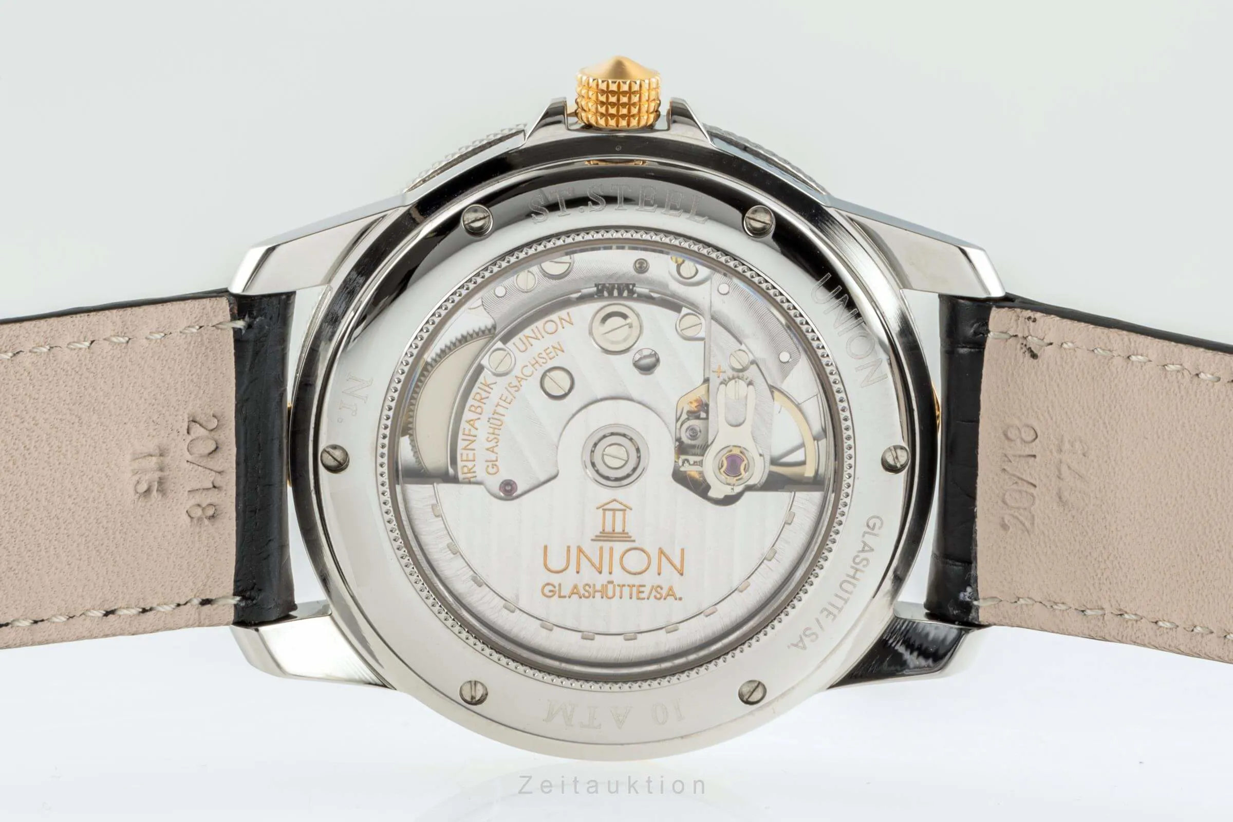 Union Glashütte Sport 26-11-14-12-10 39mm Yellow gold and Stainless steel Black 8