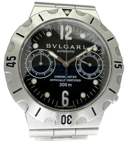 Bulgari Diagono SCB38S 38mm Stainless steel Black