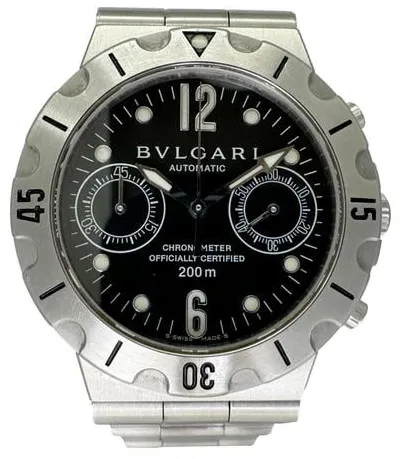 Bulgari Diagono SCB38S 38mm Stainless steel Black 1