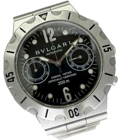 Bulgari Diagono SCB38S 38mm Stainless steel Black 2