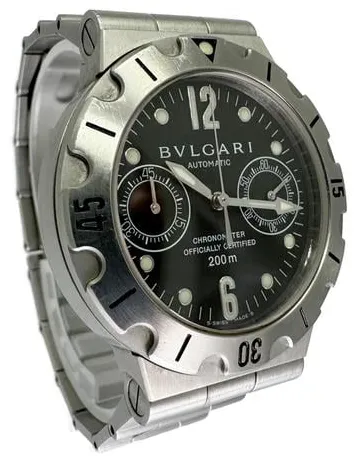 Bulgari Diagono SCB38S 38mm Stainless steel Black 3