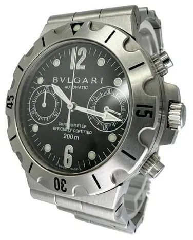 Bulgari Diagono SCB38S 38mm Stainless steel Black 4