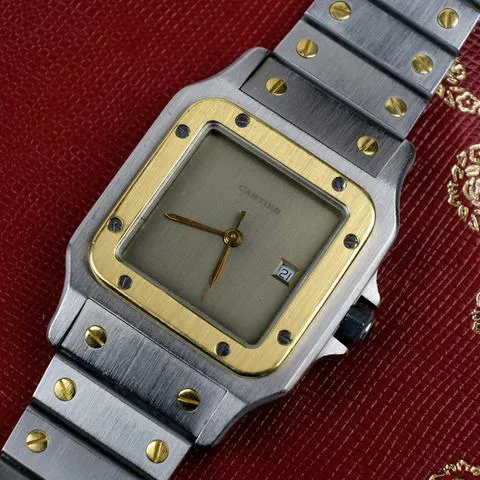 Cartier Santos 2961 29mm Yellow gold and stainless steel Gray
