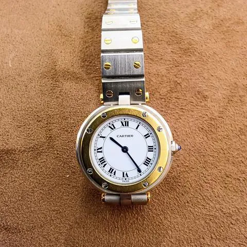 Cartier Santos 8191 27mm Yellow gold and Stainless steel White 9