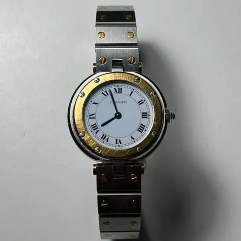 Cartier Santos 8191 27mm Yellow gold and Stainless steel White