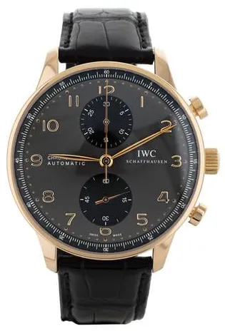 IWC Portugieser IW371482 40.9mm Rose gold Black