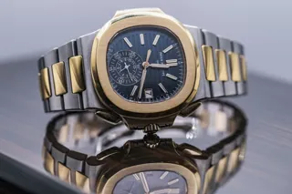 Patek Philippe Nautilus 5980/1AR Rose gold and Stainless steel Blue