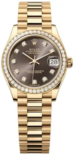 Rolex Datejust 278288RBR-0030 Yellow gold Gray