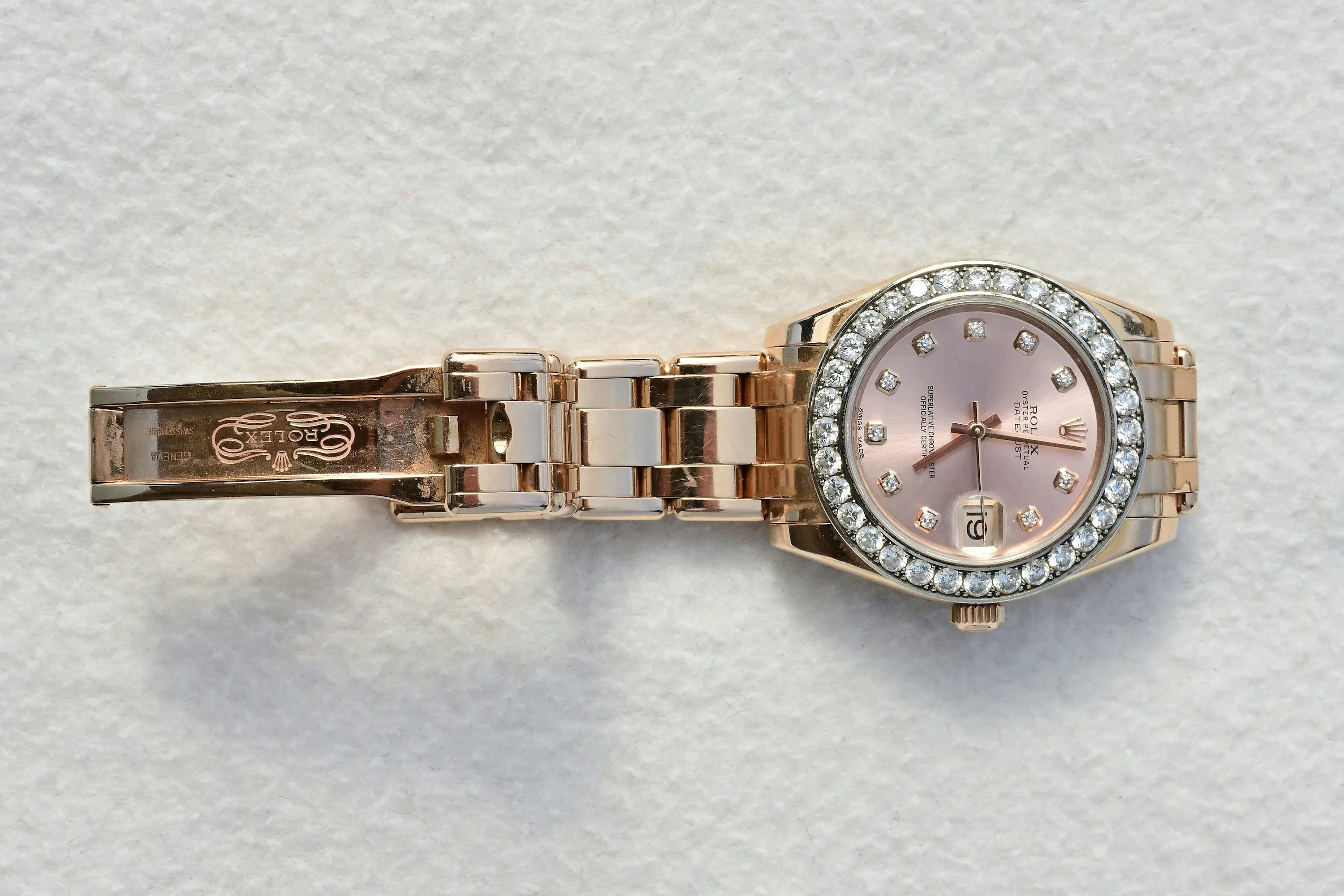 Rolex Pearlmaster 81285 34mm Rose gold and Diamond Rose 1