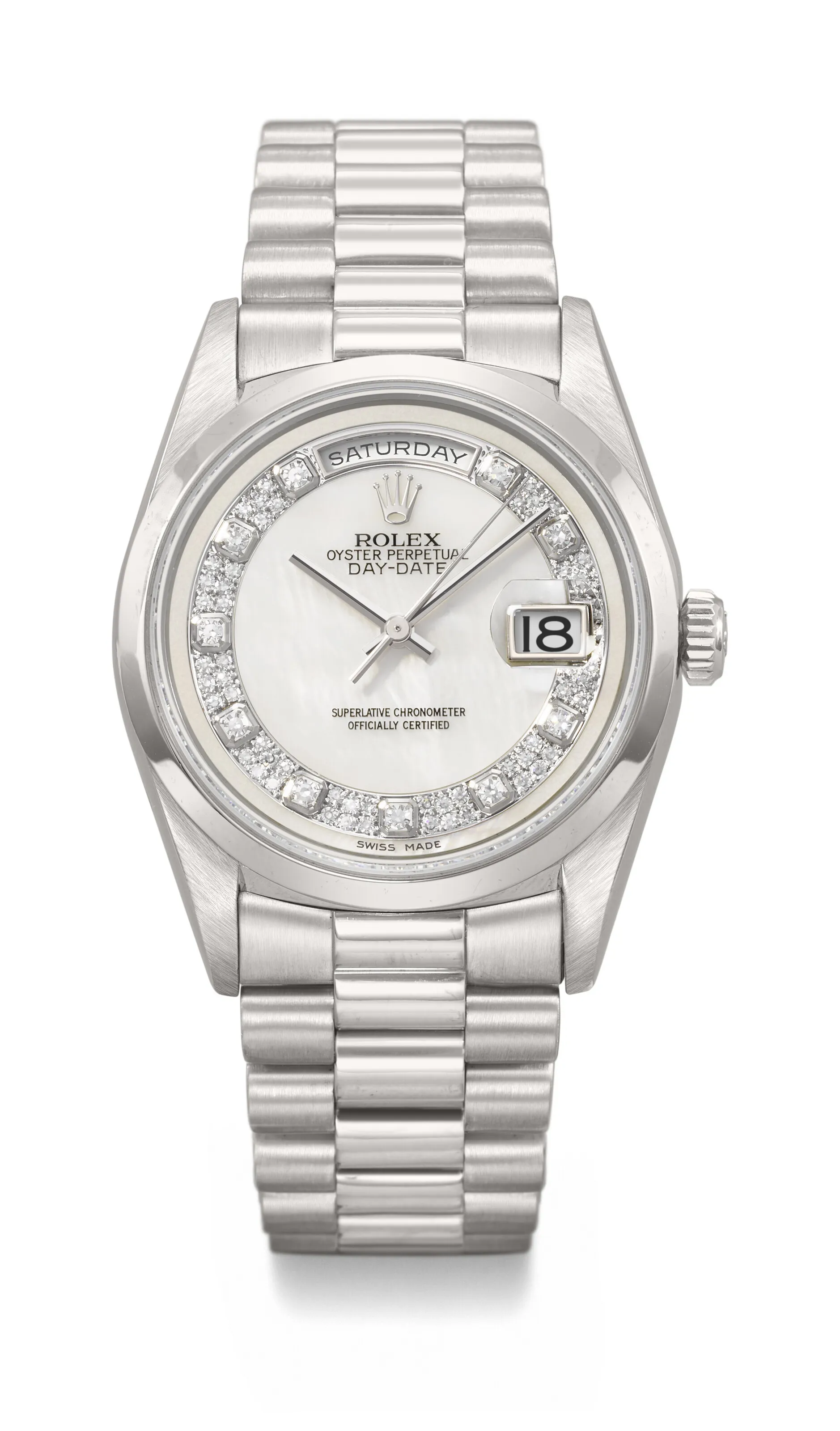 Rolex Day-Date 36 18206 36mm Platinum Mother-of-pearl