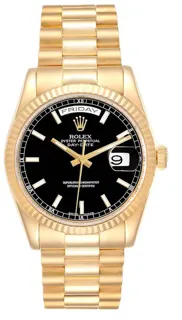 Rolex Day-Date 36 118238 Yellow gold Black