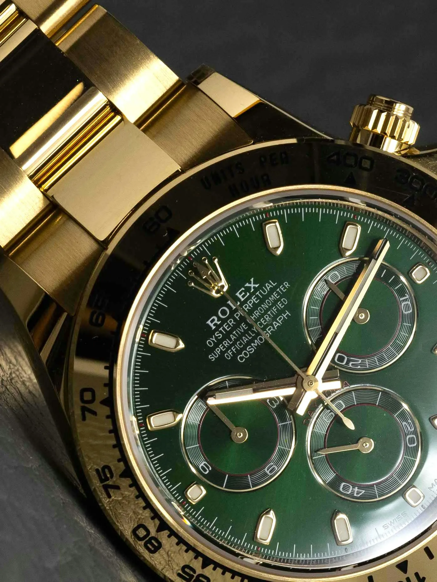 Rolex Daytona 116508 40mm Yellow gold Green 3