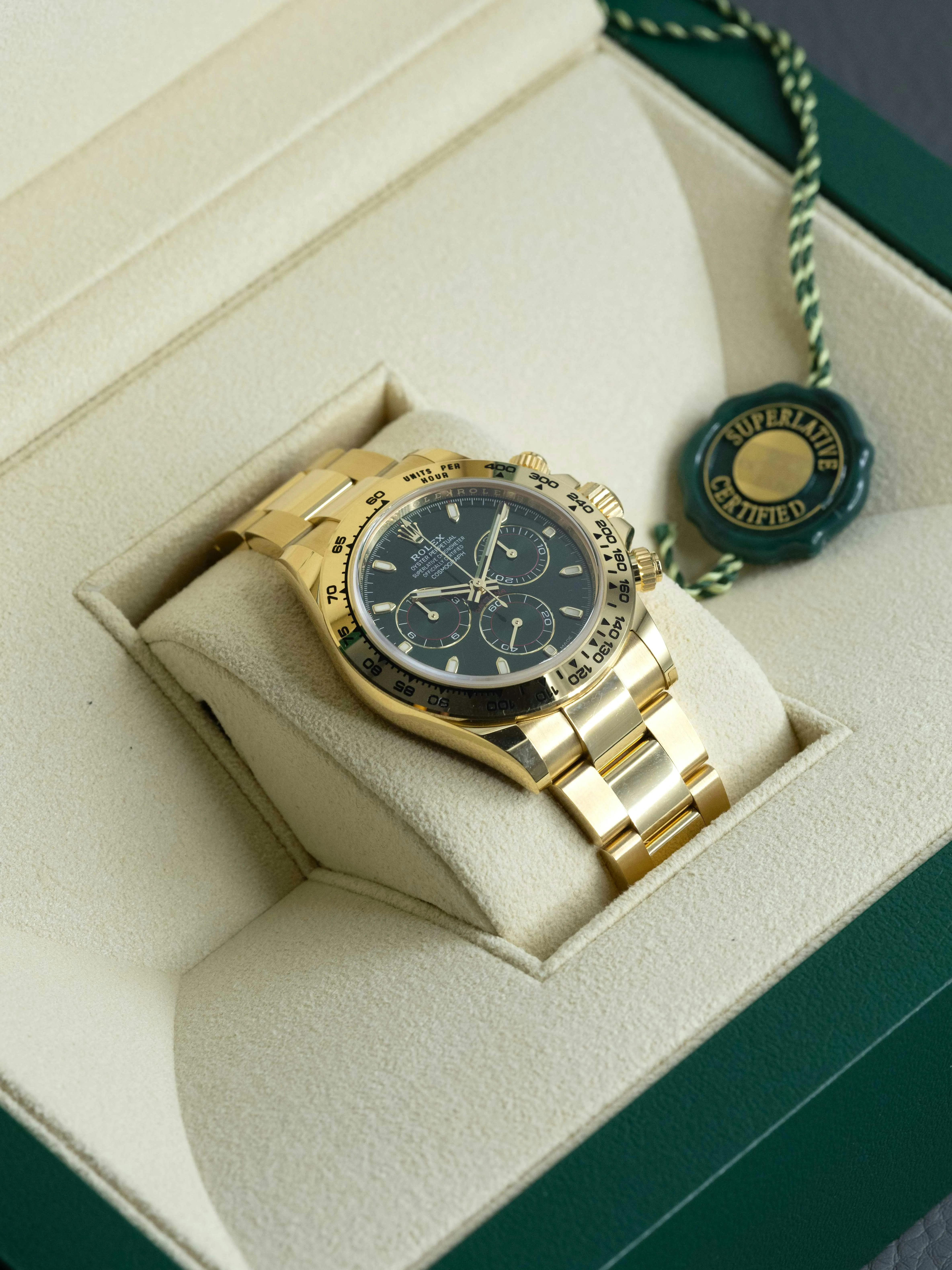 Rolex Daytona 116508 40mm Yellow gold Green 14