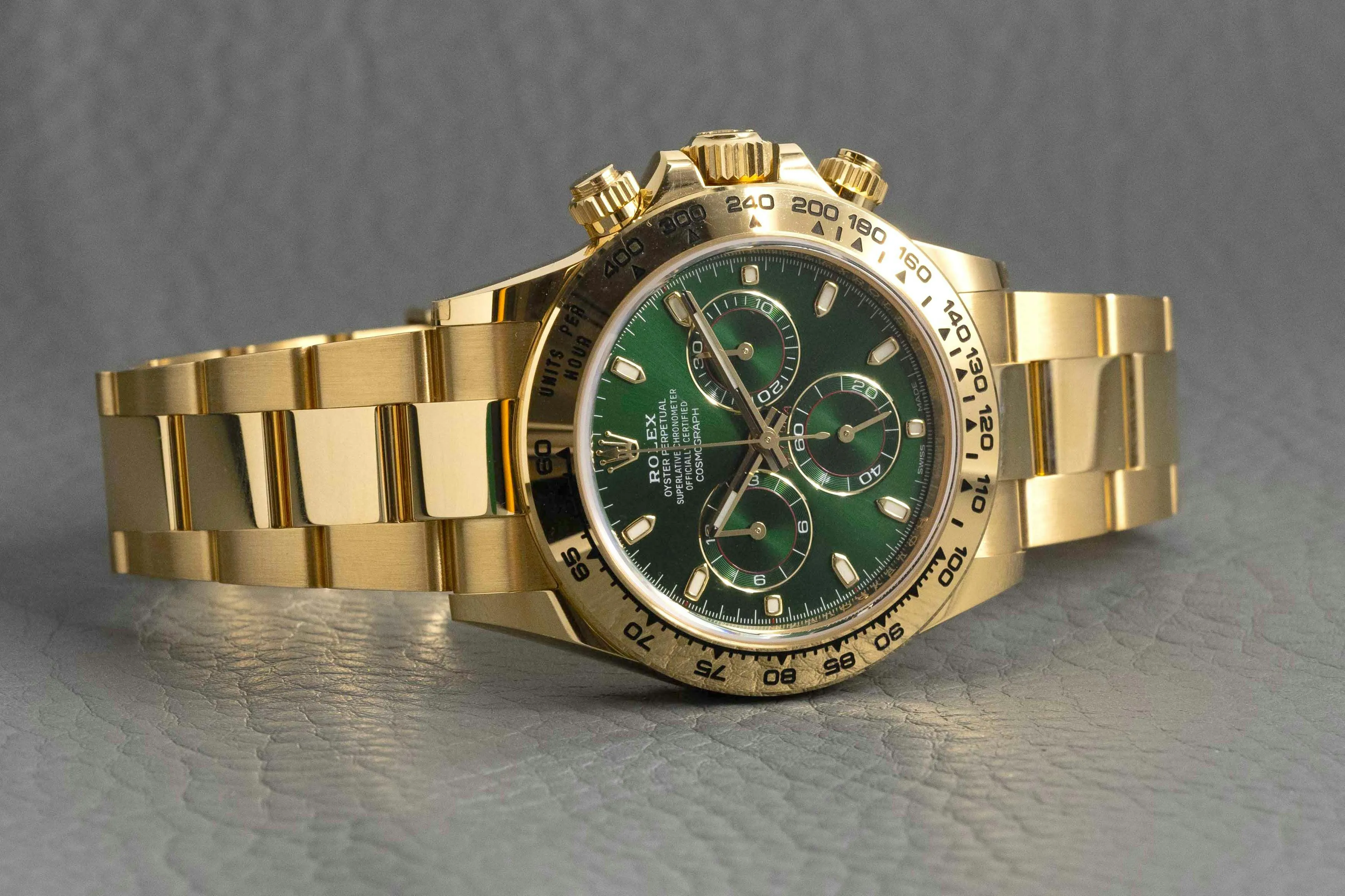 Rolex Daytona 116508 40mm Yellow gold Green 18