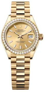 Rolex Lady-Datejust 279138RBR-0014 Yellow gold Champagne-colour